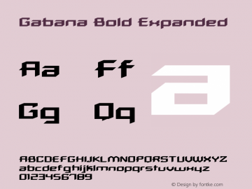 Gabana Bold Expanded Version 1.000图片样张