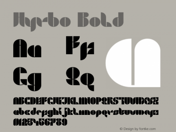 Hyrbo Bold Version 1.002;Fontself Maker 3.5.1图片样张