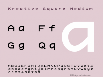 Kreative Square Version 2020.09.08 Font Sample