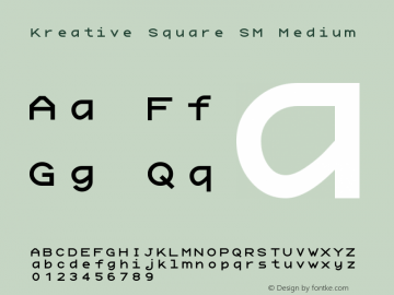 Kreative Square SM Version 2020.09.08 Font Sample