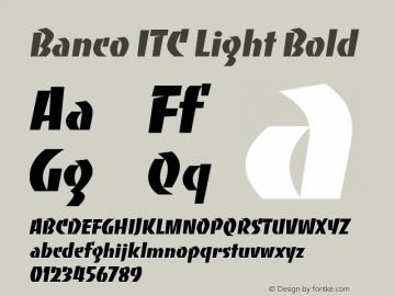 Banco ITC Light Bold Version 2.0 Font Sample