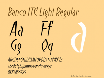 Banco ITC Light Regular Version 2.0图片样张