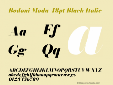 Bodoni Moda 48pt Black Italic Version 2.004图片样张