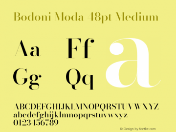 Bodoni Moda 48pt Medium Version 2.004图片样张