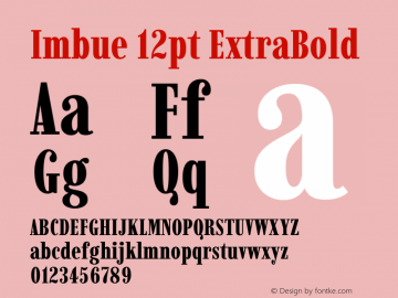 Imbue 12pt ExtraBold Version 1.102图片样张