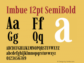 Imbue 12pt SemiBold Version 1.102图片样张