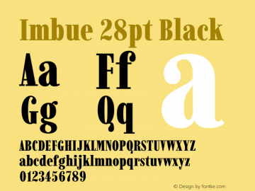 Imbue 28pt Black Version 1.102 Font Sample
