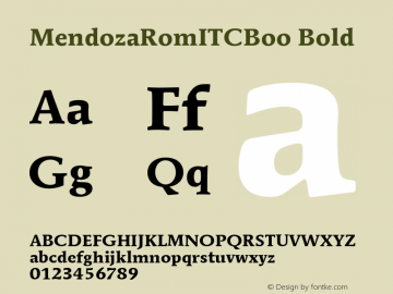 MendozaRomITCBoo Bold Version 2.0图片样张