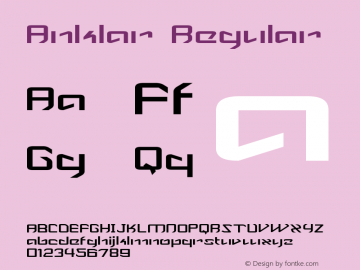 Anklar-ExtraexpandedRegular Version 1.000 Font Sample