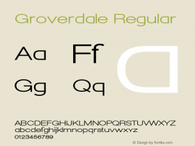 Groverdale-ExpandedRegular Version 1.000 Font Sample