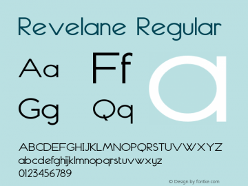 Revelane Version 1.000 Font Sample