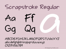 Scrapstroke Version 1.000 Font Sample