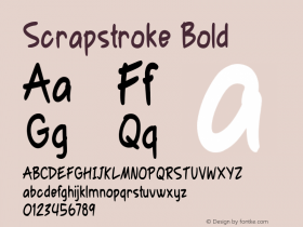 Scrapstroke-CondensedBold Version 1.000 Font Sample