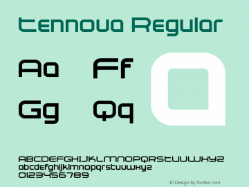 Tennova Version 1.000 Font Sample