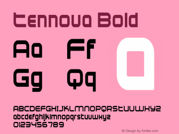 Tennova-CondensedBold Version 1.000 Font Sample