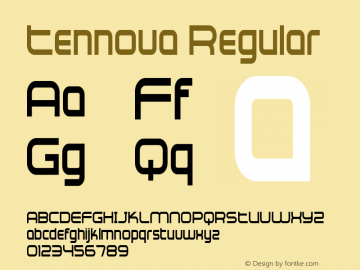 Tennova-CondensedRegular Version 1.000 Font Sample