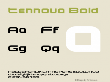 Tennova-ExpandedBold Version 1.000 Font Sample