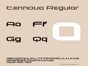 Tennova-ExtraexpandedRegular Version 1.000 Font Sample