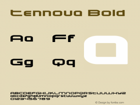 Tennova-ExtraexpandedBold Version 1.000 Font Sample