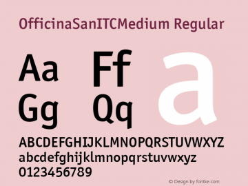 OfficinaSanITCMedium Regular Version 3.0图片样张