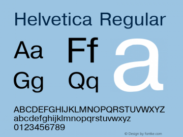 Helvetica Macromedia Fontographer 4.1 23-04-97 Font Sample