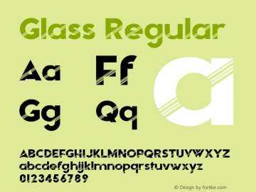 Glass Version 1.00;January 11, 2021;FontCreator 11.5.0.2422 64-bit图片样张