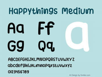 Happythings Version 001.000 Font Sample