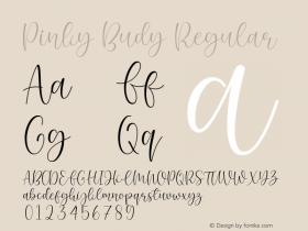 Pinky Budy Version Font Sample