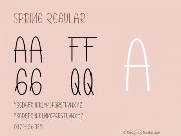 Spring Version 1.001;Fontself Maker 3.5.1 Font Sample