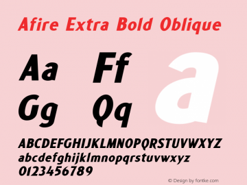 Afire Extra Bold Oblique 1.0 2020图片样张