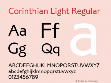 Corinthian Light Regular Version 2.0图片样张