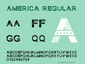 America 1.002 Font Sample