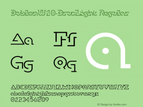 Dublon W10 Brus Light Version 1.1 Font Sample