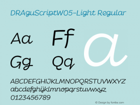 DR Agu Script W05 Light Version 1.0 Font Sample