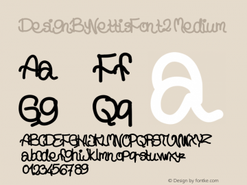 DesignByNettisFont2 Medium Version 001.000图片样张