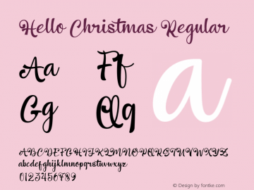 Hello Christmas Version 1.026;Fontself Maker 3.5.4 Font Sample