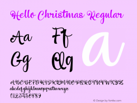 Hello Christmas Version 1.026;Fontself Maker 3.5.4图片样张