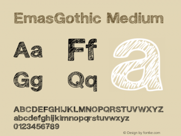 EmasGothic Medium Version 001.000 Font Sample