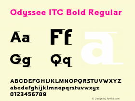 Odyssee ITC Bold Regular Version 2.0; 2001图片样张