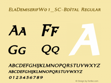 Ela Demiserif W01_SC Bd Ital Version 1.1图片样张