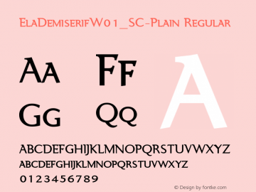Ela Demiserif W01_SC Plain Version 1.1 Font Sample