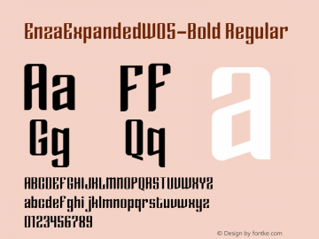 Enza Expanded W05 Bold Version 1.00 Font Sample