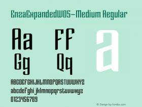 Enza Expanded W05 Medium Version 1.00 Font Sample