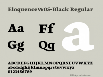 Eloquence W05 Black Version 1.00 Font Sample