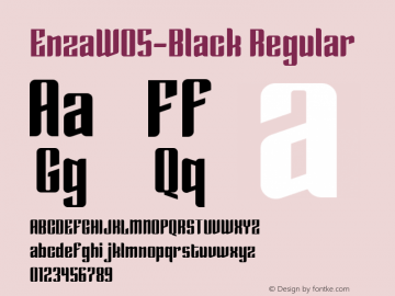 Enza W05 Black Version 1.00 Font Sample