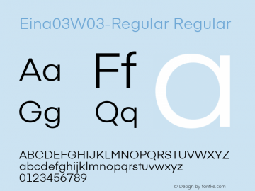 Eina 03 W03 Regular Version 1.00图片样张