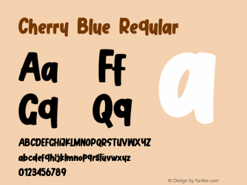 Cherry Blue Version 1.00;January 8, 2021;FontCreator 12.0.0.2567 64-bit图片样张