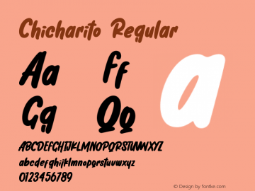Chicharito Version 1.00;January 8, 2021;FontCreator 12.0.0.2567 64-bit图片样张