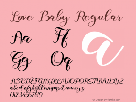 Love Baby Version 1.00;January 6, 2021;FontCreator 13.0.0.2683 32-bit Font Sample