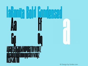 LaBonita Bold Condensed Version 1.002;Fontself Maker 3.0.0-3 Font Sample